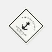 Boat Anchor Welkom aan boord Servet (Hoek)