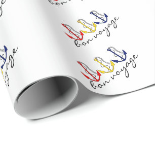 Boat Anchors Bon Voyage Nautical Cadeaupapier