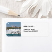 Boat & ballon bij Amerikaanse Niagara-Herfsten - O Etiket (Insitu)