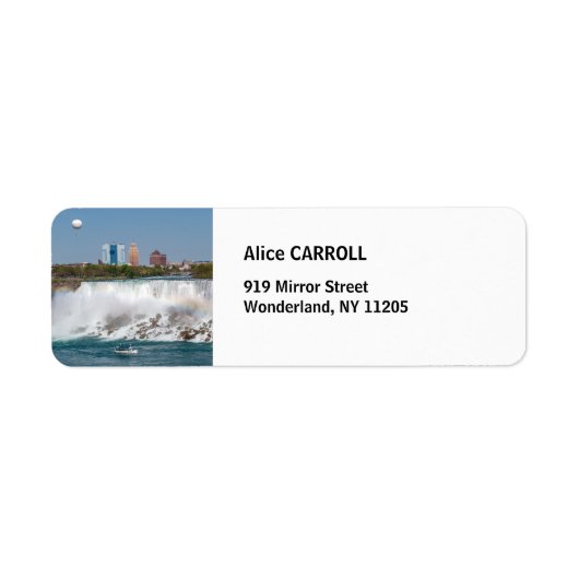 Boat & ballon bij Amerikaanse Niagara-Herfsten - O Etiket (Voorkant)