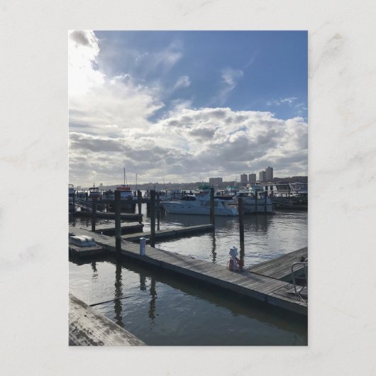 Boat Basin, Riverside Park New York City NYC Foto Briefkaart (Voorkant)