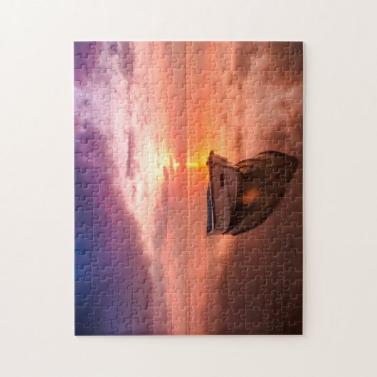 Boat bij Anchor. Legpuzzel (Verticaal)