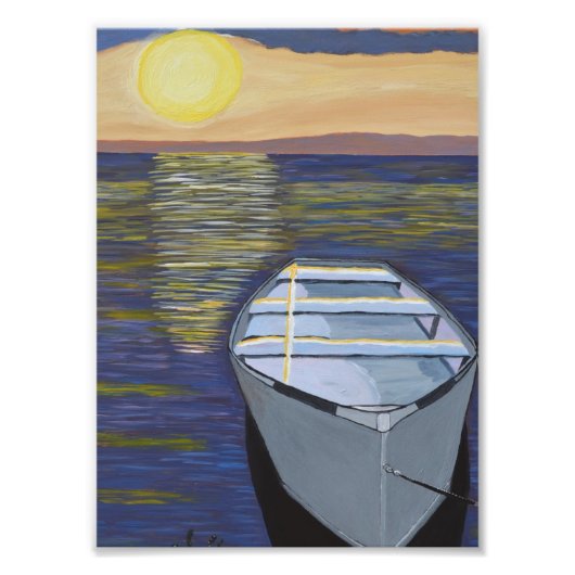 Boat bij de foto van de Shore Foto Afdruk (Voorkant)