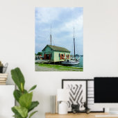 Boat bij oester Shack Poster (Thuiskantoor)