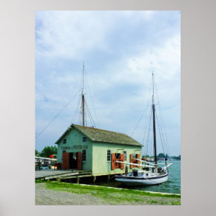 Boat bij oester Shack Poster