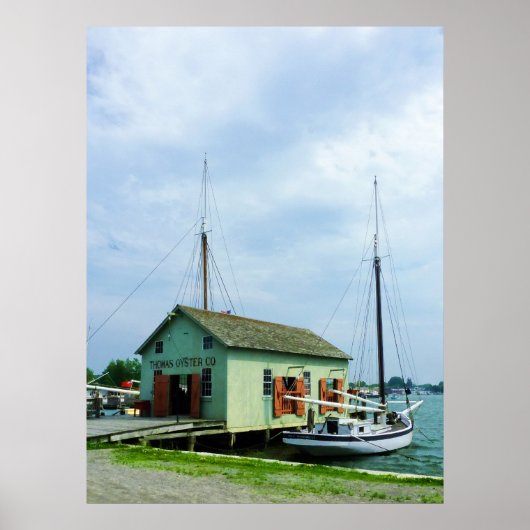 Boat bij oester Shack Poster (Voorkant)