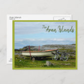 Boat & Bike Aran Islands (met tekst) Briefkaart (Voorkant / Achterkant)