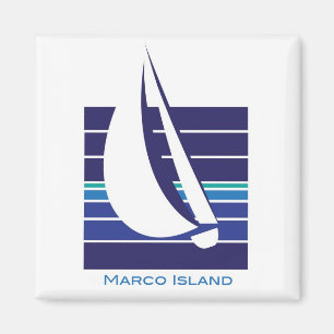 Boat Blues Square_Marco Island magnet