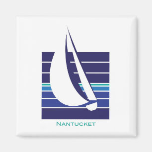 Boat Blues Square_Nantucket magnet