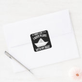 Boat Boating Funny Kapitein Design Skipper Gift Vierkante Sticker (Envelop)