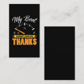 Boat Captain Boating Lake Zee Pontoon Visitekaartje (Voorkant / Achterkant)