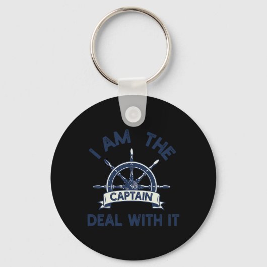 Boat Captain Men Women Funny Boating Sailing Ponto Sleutelhanger (Voorkant)