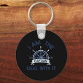 Boat Captain Men Women Funny Boating Sailing Ponto Sleutelhanger (Voorkant)