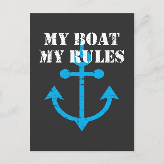 Boat Captain Statement Boating Humor Anchor Briefkaart (Voorkant)