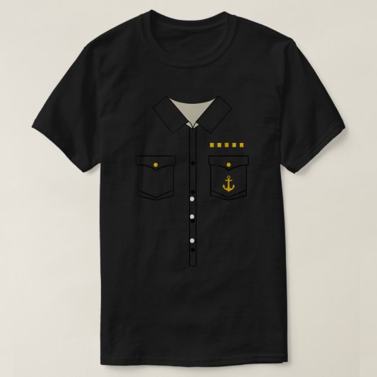 Boat Captain Uniform Costume  T-shirt (Design voorkant)