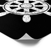 Boat Captain Wheel Sailboat Boating Sailor Gifts  Poster (Hoek)
