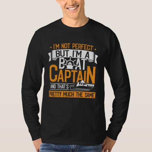 Boat Captain Yacht Boating Accessories for Men T-shirt (Voorkant)