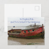 Boat Christening uitnodiging (Voorkant / Achterkant)