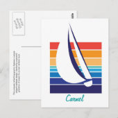 Boat Color Square_Carmel Briefkaart (Voorkant / Achterkant)