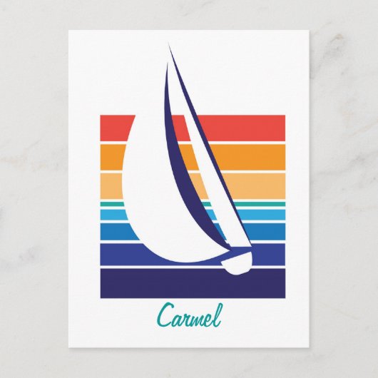 Boat Color Square_Carmel Briefkaart (Voorkant)