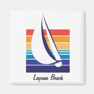 Boat Color Square_Laguna Beach magnet