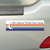 Boat Color Square_Life is een Breeze™_BVI Bumpersticker (Op auto)