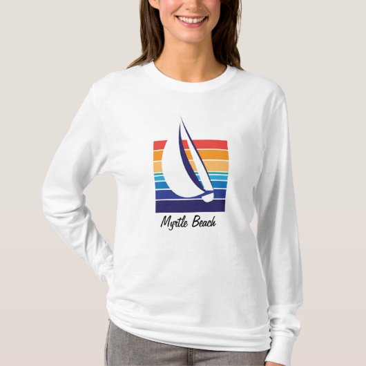 Boat Color Square_Myrtle Beach t shirt (Voorkant)