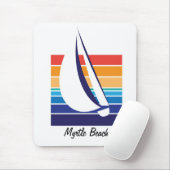 Boat Color Square_Myrtle mousepad Muismat (Met muis)