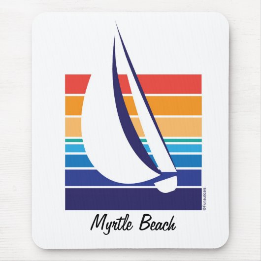 Boat Color Square_Myrtle mousepad Muismat (Voorkant)