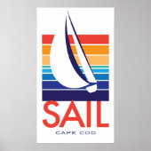 Boat Color Square_SAIL Cape Cod poster (Voorkant)