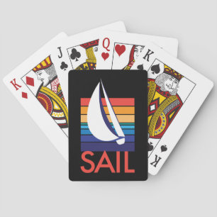 Boat Color Square_Sail_on zwart Pokerkaarten