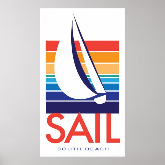 Boat Color Square_SAIL South Beach Poster (Voorkant)