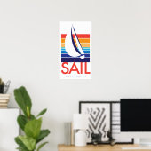 Boat Color Square_SAIL South Beach Poster (Thuiskantoor)