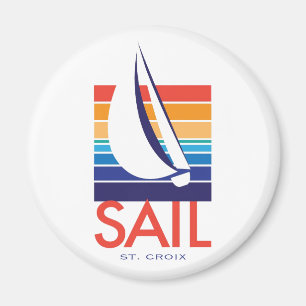 Boat Color Square_SAIL St. Croix magnet