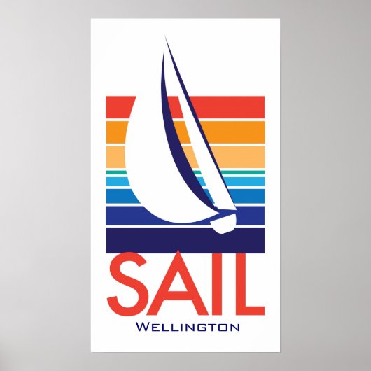 Boat Color Square_SAIL Wellington poster (Voorkant)