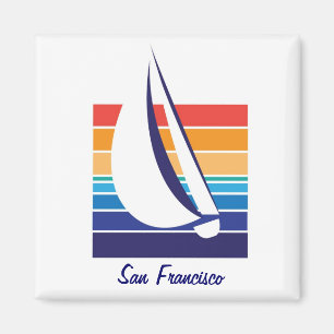 Boat Color Square_San Francisco Magneet