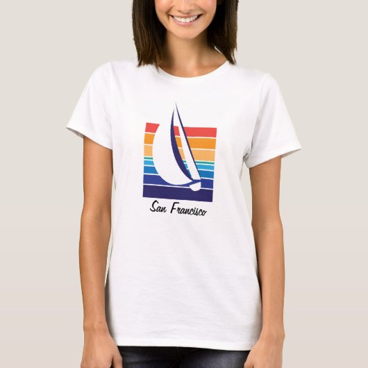 Boat Color Square_San Francisco T-shirt (Voorkant)