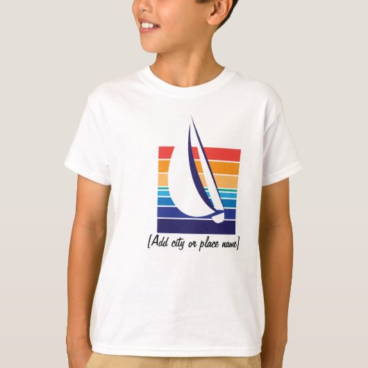 Boat Color Square_sjabloon T-shirt (Voorkant)