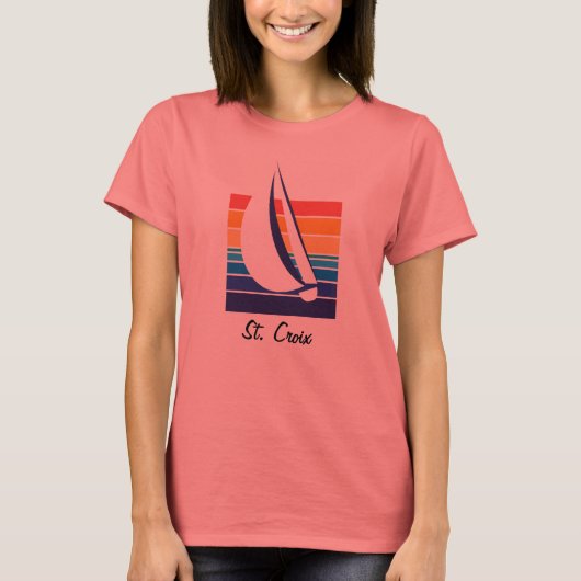 Boat Color Square_St. Croix T-shirt (Voorkant)