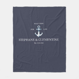 Boat crew for life fleece deken