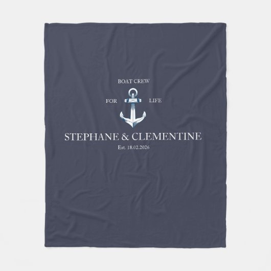 Boat crew for life fleece deken (Voorkant)