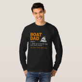 Boat Dad definitie beste vader ooit T-shirt (Voorkant volledig)