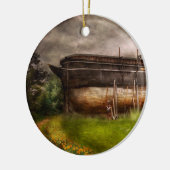 Boat - De bouw van de ark van Noah Keramisch Ornament (Links)