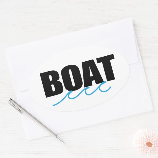 Boat decal ovale sticker (Envelop)