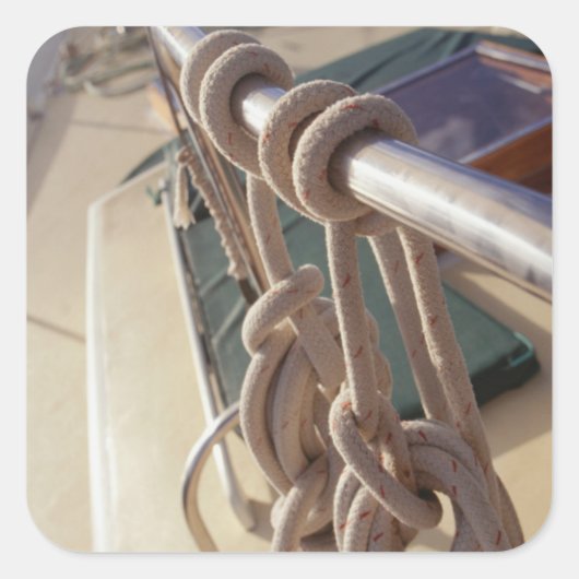 Boat Deck Vierkante Sticker (Voorkant)