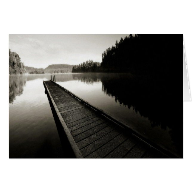 Boat Dock bij Lake (Voorkant Horizontaal)