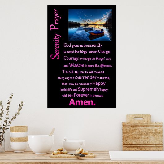 Boat Dock de Serenity Prayer Poster (Keuken)