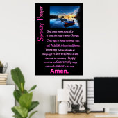 Boat Dock de Serenity Prayer Poster (Thuiskantoor)