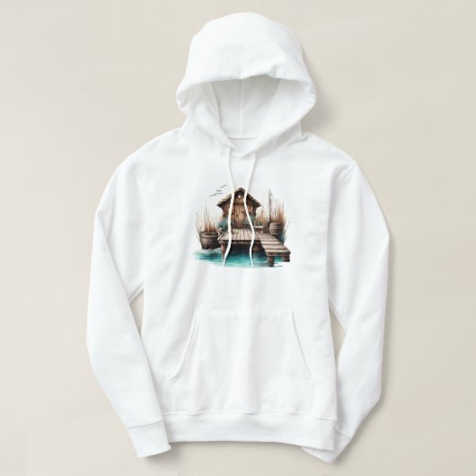 Boat Dock Hooded Sweatshirt (Design voorkant)