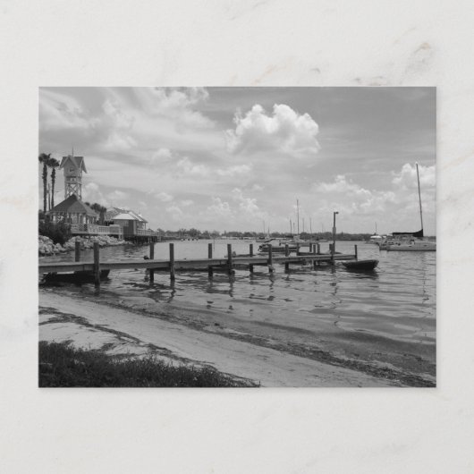 Boat Docks met Bridge Street Clock Tower Briefkaart (Voorkant)